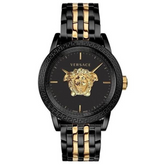 Versace Herrenuhr Palazzo Bicolor Schwarz/Gold, 43 mm - VERD01119